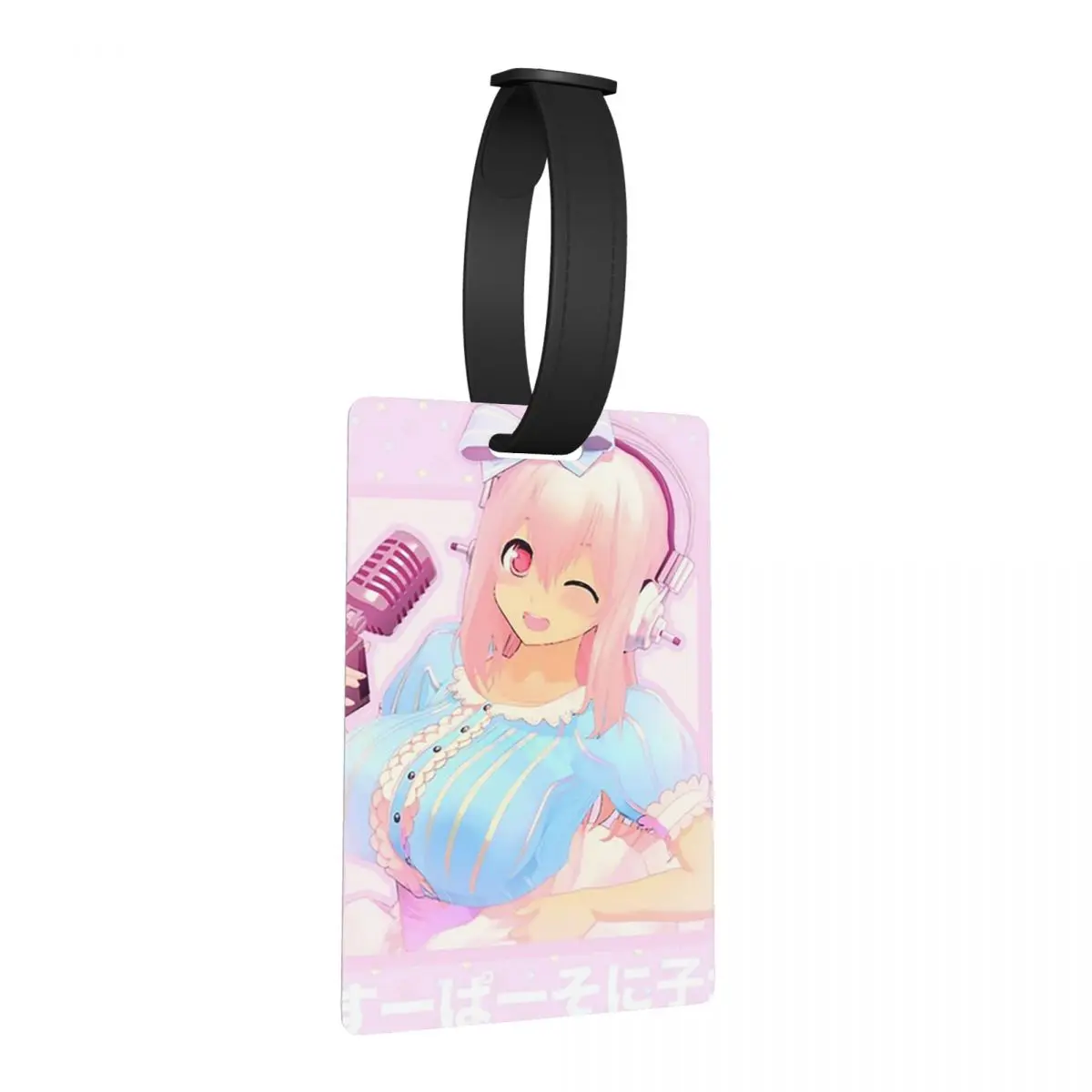 

Мультяшная игра Super Sonico, милая девушка, багажные бирки, аксессуары для чемодана, модная багажная бирка, держатель этикетки, ID, имя, адрес