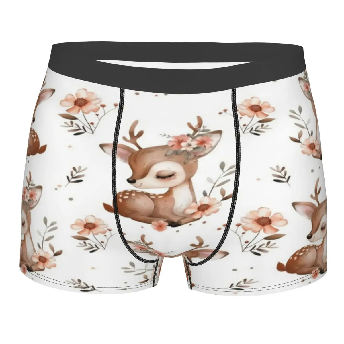 

Custom Cool Bambi Cartoon Boxers Shorts Panties Men's Underpants Breathable Briefs Underwear