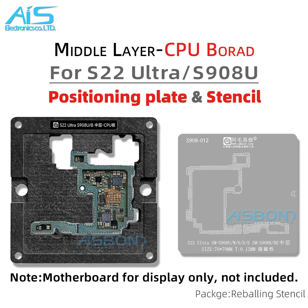 Middle Layer Reballing Stencil Template For Samsung S22 Ultra S22Ultra S908U S908B S906U S901U Positioning tin net Steel mesh