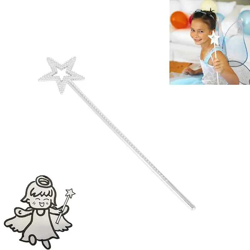 Magic Wand For Kids Golden Silver 13 Inches Star Wand Fairy Princess Angel Wand Sticks For Girls Costume Birthday Party Wedding