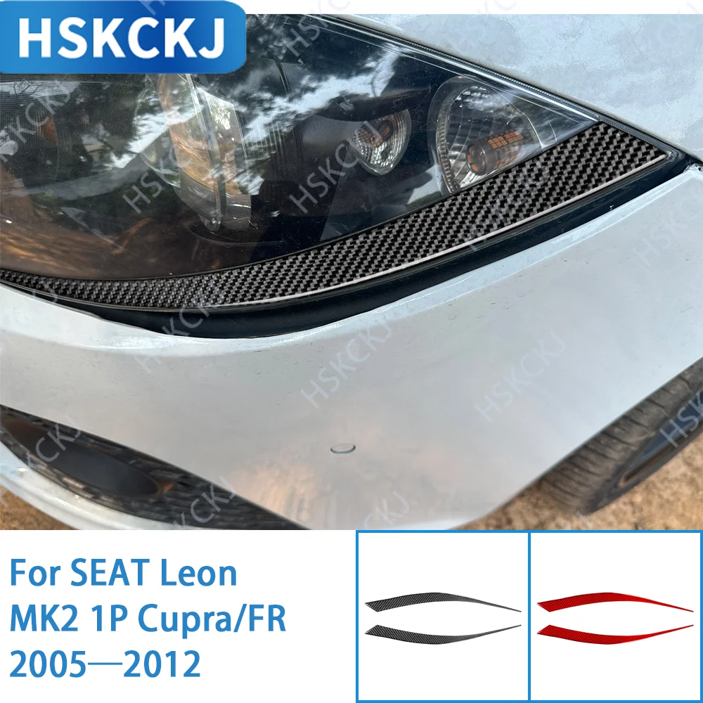 

Передняя фара, веко, брови, внешняя панель/3K, углеродное волокно + смола/3 мм, защита от царапин/для SEAT Leon MK2 1P Cupra FR 05—12