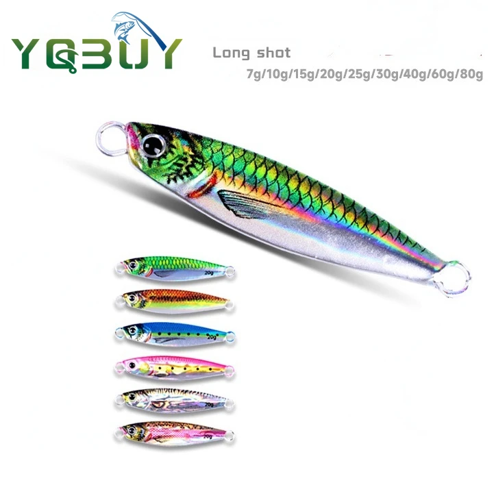 Fishing Jig Lure 7g/10g/20g/30g/40g/60g/80g esche da pesca d\'altura stampante 3D Slow Jigging Pitching richiamo artificiale