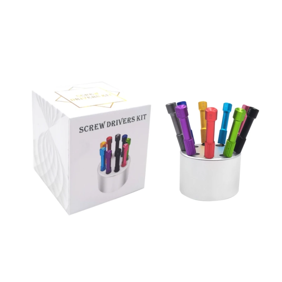 

Universal 9 Pcs/set Dental Implant Screw Driver Kit With Around Holder Dental Implant Drill for Dental Lab Dental Supplies