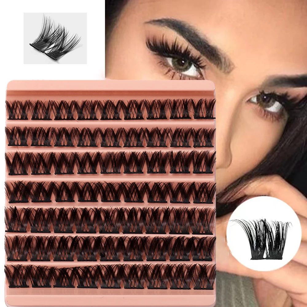 7-row new product DIY segmented false eyelashes, single cluster flower hair, long and dense cross grafting eyelashes