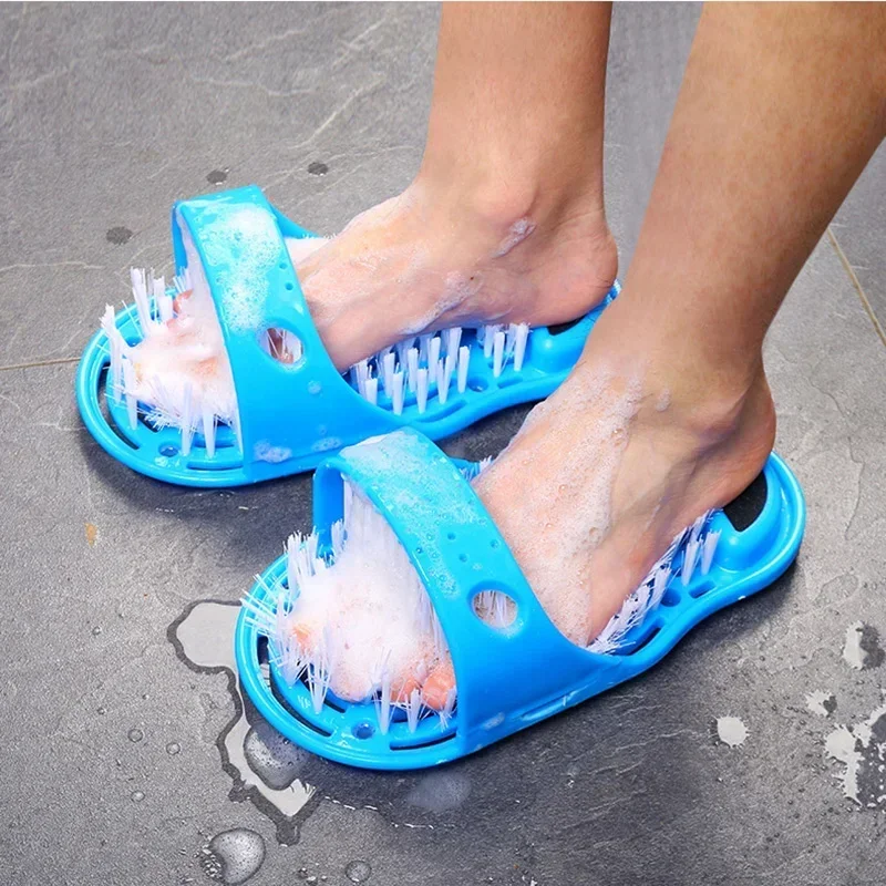 

Plastic Bath Shower Foot Massage Slippers Bath Shoes Brush Pumice Stone Foot Scrubber Spa Shower Remove Dead Skin Care Tools