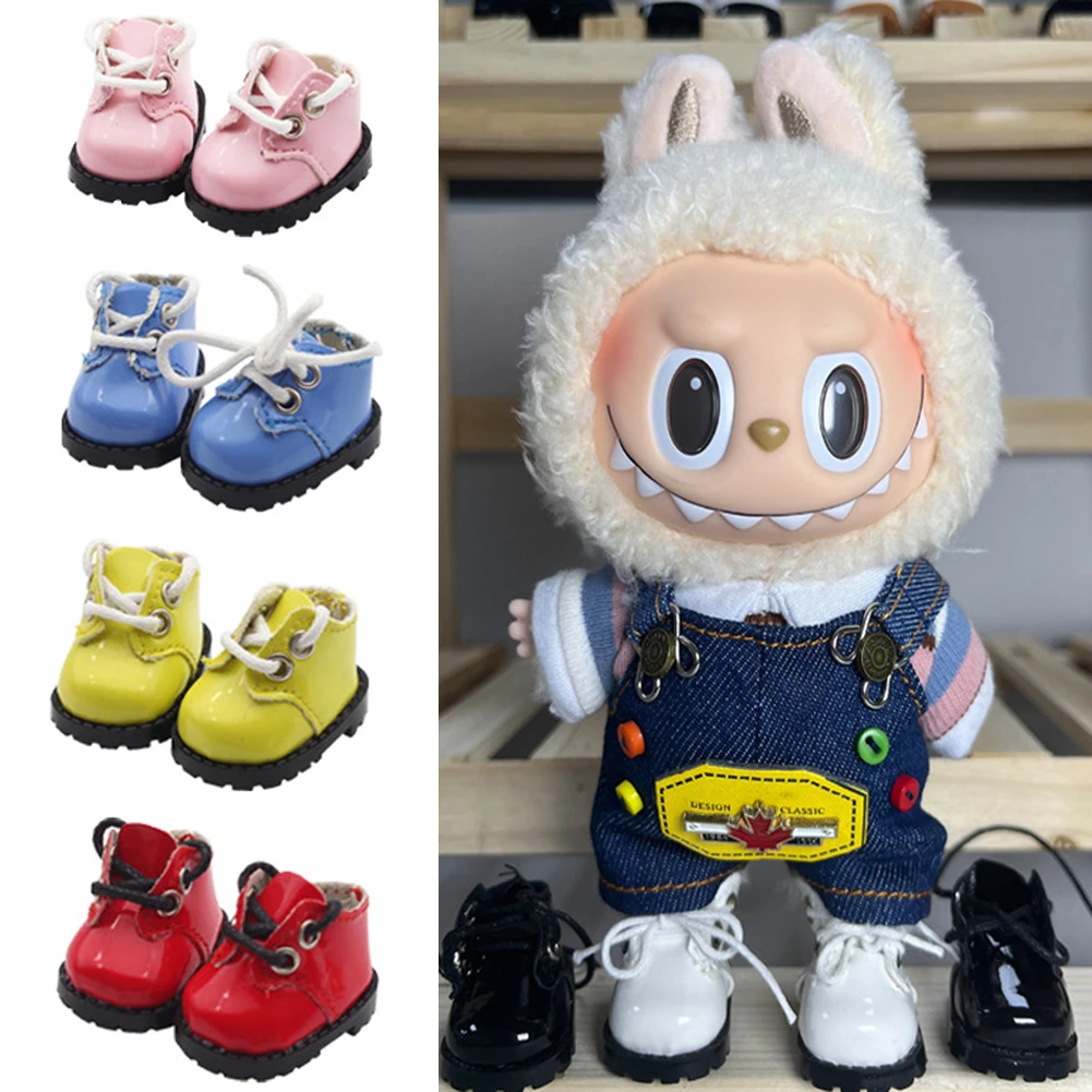 For LABUBU Leather Shoes Suitable for 17cm Cotton Dolls Shoes Boots Toys Casual Sports Shoes Dolls Accessories DIY Doll Toys