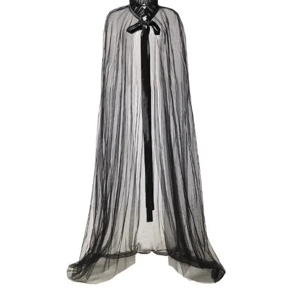 

Halloween Cosplay Scary Horror Ghost Cosplay Hooded Cloak Death Witch Mesh Long Cloak Masquerade Party Stage Performance Costume