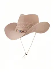 Knitted top hat for men and women jazz top hat for the elderly Western cowboy hat fashion with a breathable spring and summer st