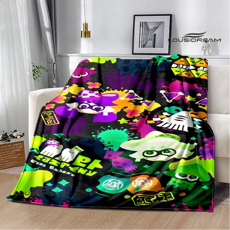 3D Cartoon game Splatoon Printed blanket Flannel Warm blankets Soft and comfortable blanket bed linings cubre cama Birthday Gift