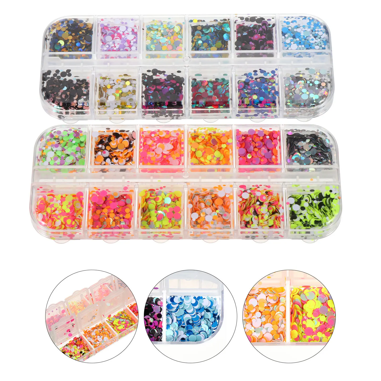 

2 Boxes Nail Art Sequin Creative Ultra Thin Metal Glitter DIY Nails Decoration Manicure Supplies Nail Art Glitter