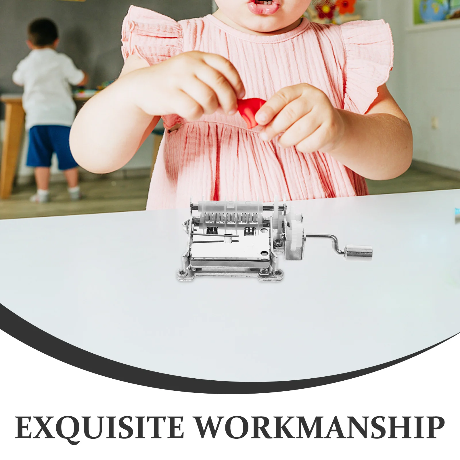 Hand Crank Music Box Movement 15 Note Copper Gear DIY Mechanical Music Box Movement Create Your Melody DIY Craft Projects