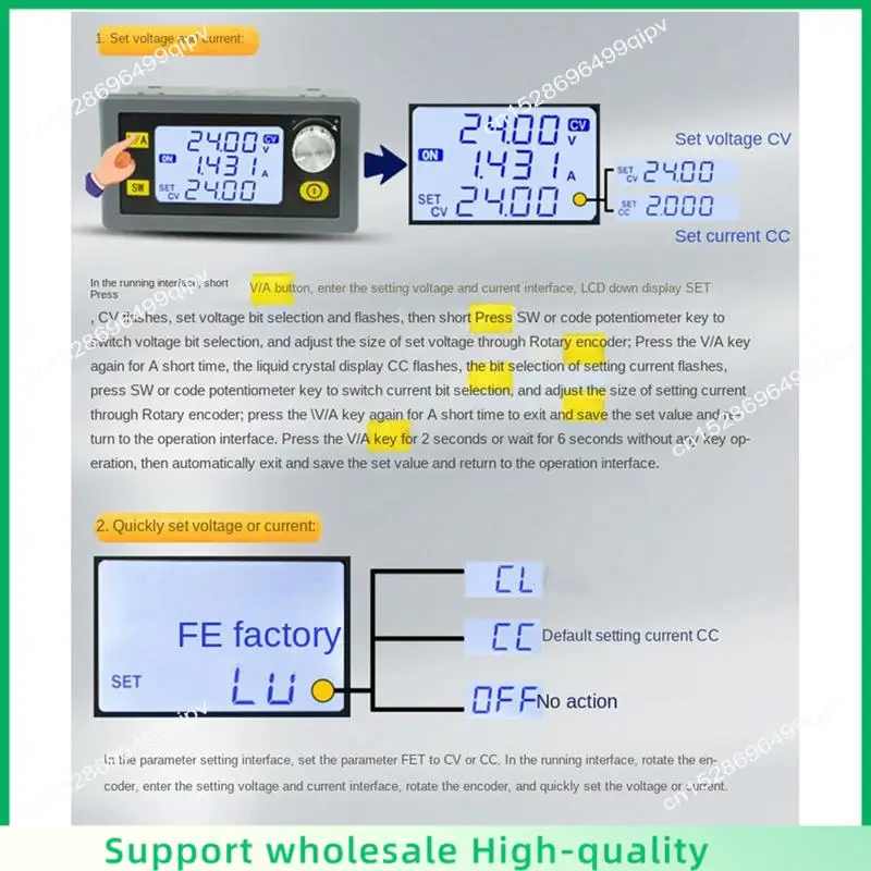 

ABSF 22A 1400 Вт понижающий преобразователь CC CV понижающий модуль ЖК-дисплей регулируемый регулируемый источник питания 5 В 12 В 24 В 36 В 48 В