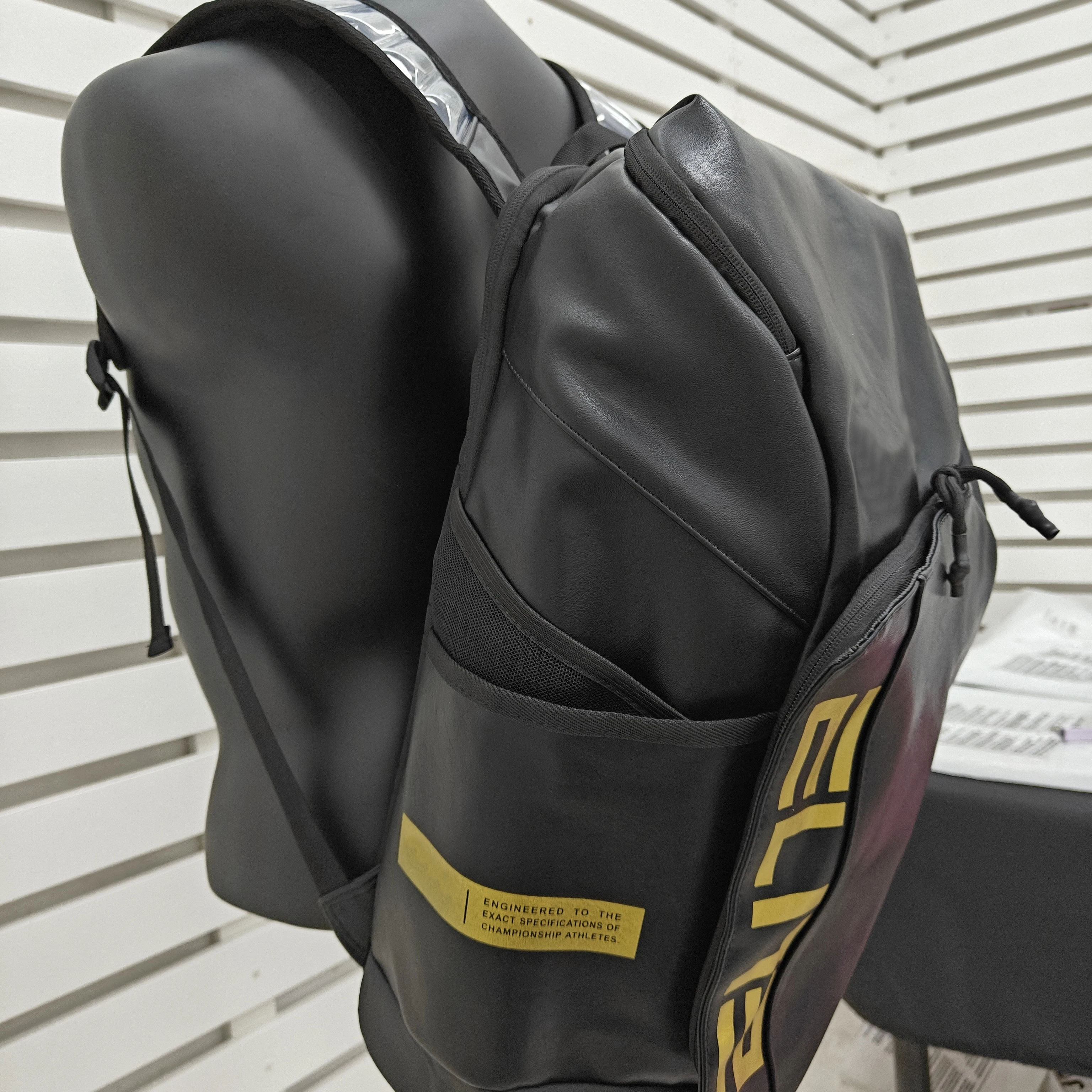 Elite Team Sports Basketball PU Leather Air Cushion Double Shoulder Computer Travel Backpack Trendy Star Basketball Bag