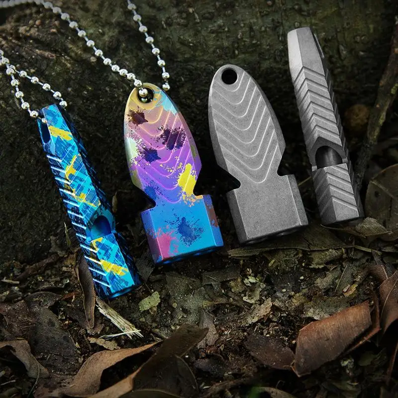 Titanium Noodfluitje Outdoor Survival Kamperen Wandelen Kamperen Fluitje Luid