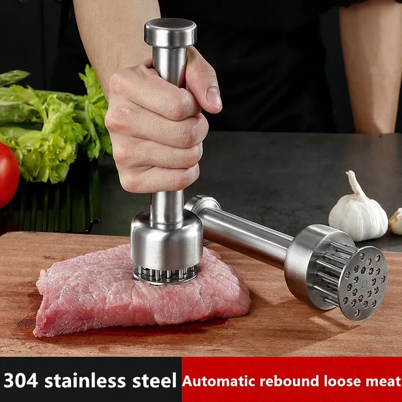 Stainless Steel Loose Meat Needle Meat Tenderizer Household Quick Insert Beef Artifact Loose Meat Hammer Steak Kitchen Tool