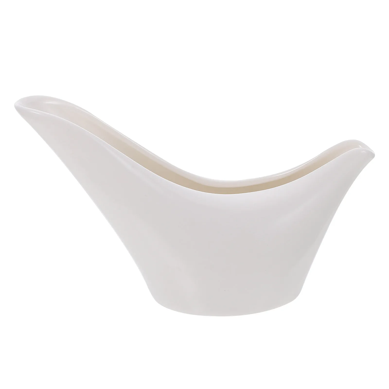 1Pcs Ceramic Gravy Boat Milk Jug Sauce Server for Coffee Cream Dessert Cafes Restaurants Home Kitchen Dishwasher Safe White - view 5