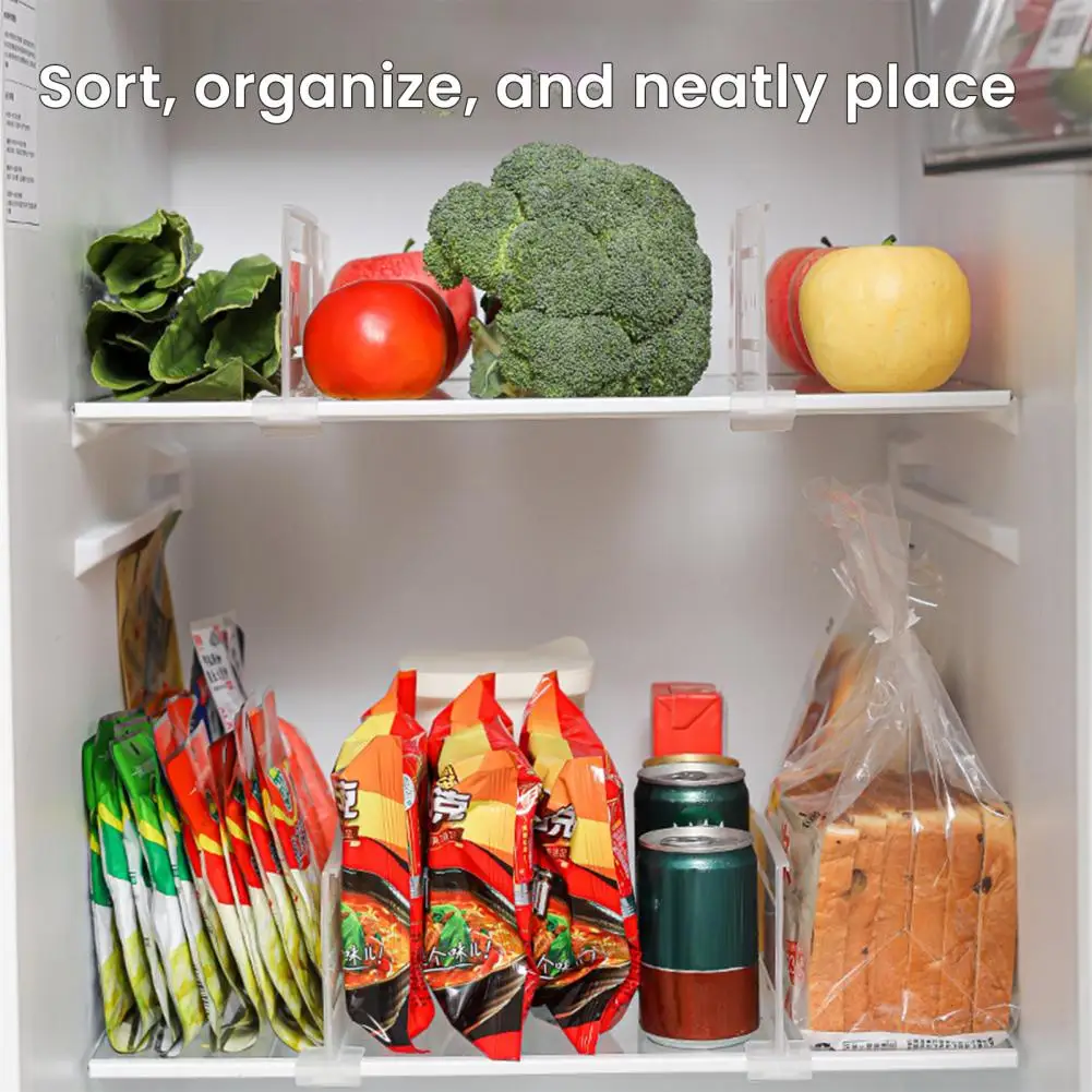 Papan Partisi Kulkas Rak Organizer Kulkas Rak Dapur Dapat Disesuaikan Botol Penyimpanan Organizer Rak Dapur