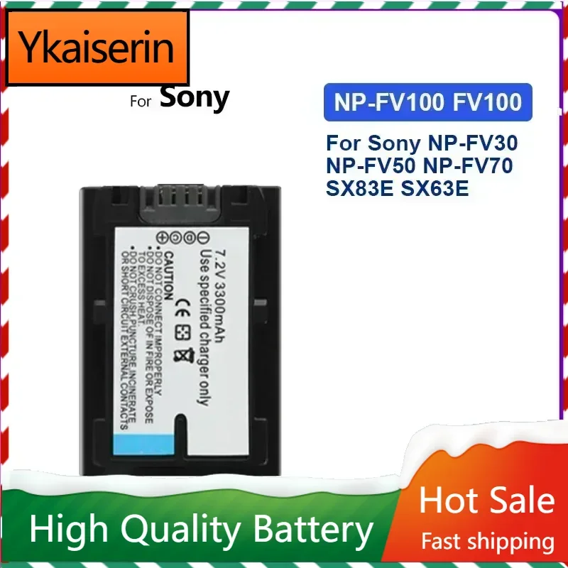 3300mAh Replacement Battery NP-FV100 FV100 for NP-FV30 NP-FV50 NP-FV70 SX83E SX63E Portable Battery Warranty + Track Code