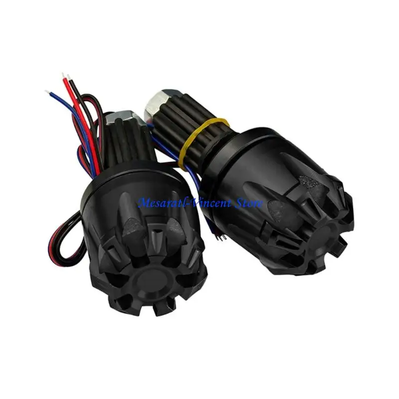 A70F Motorcycle Handlebar End Cap with Adjustable Mode LED Lights Easy Installation