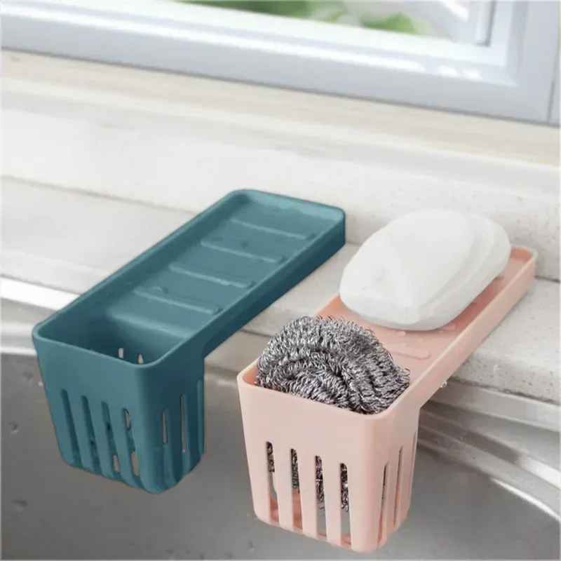 1pc Kitchen Sink Drain Storage Rack Suction Cup Multi-functional Sundries Chopsticks Sponge Organizer  Kitchen