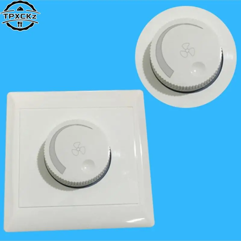 

1pc 220V 10A Adjustment Ceiling Fan Speed Control Switch Wall Button Dimmer Switch 'lirunzu