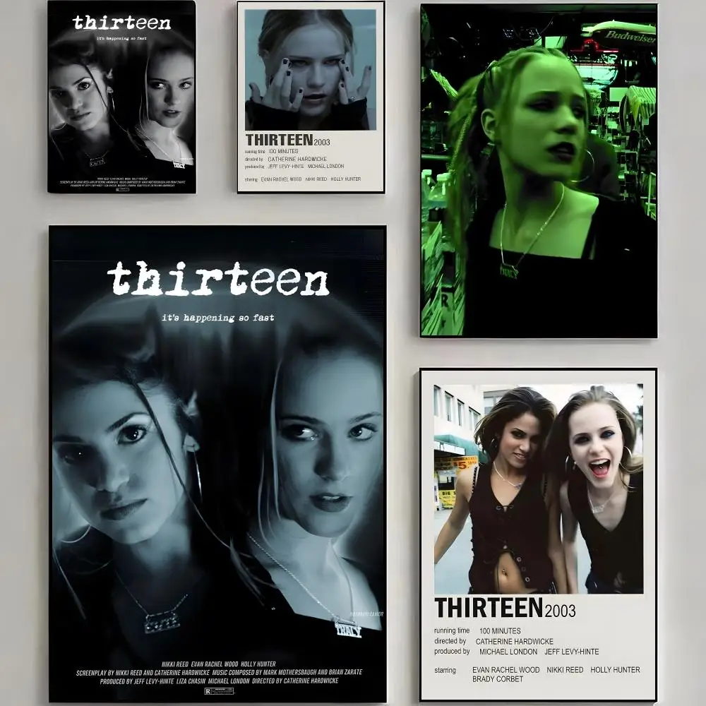 Movie Comingofage Thirteen Painting Calligraphy Poster Parisian chic decor Glam Canvas Modern living room