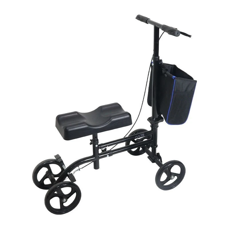 Rollator mit Einzelstütze für Beinverletzungen, faltbarer Knie-Rollator für Senioren, Rehabilitationstraining