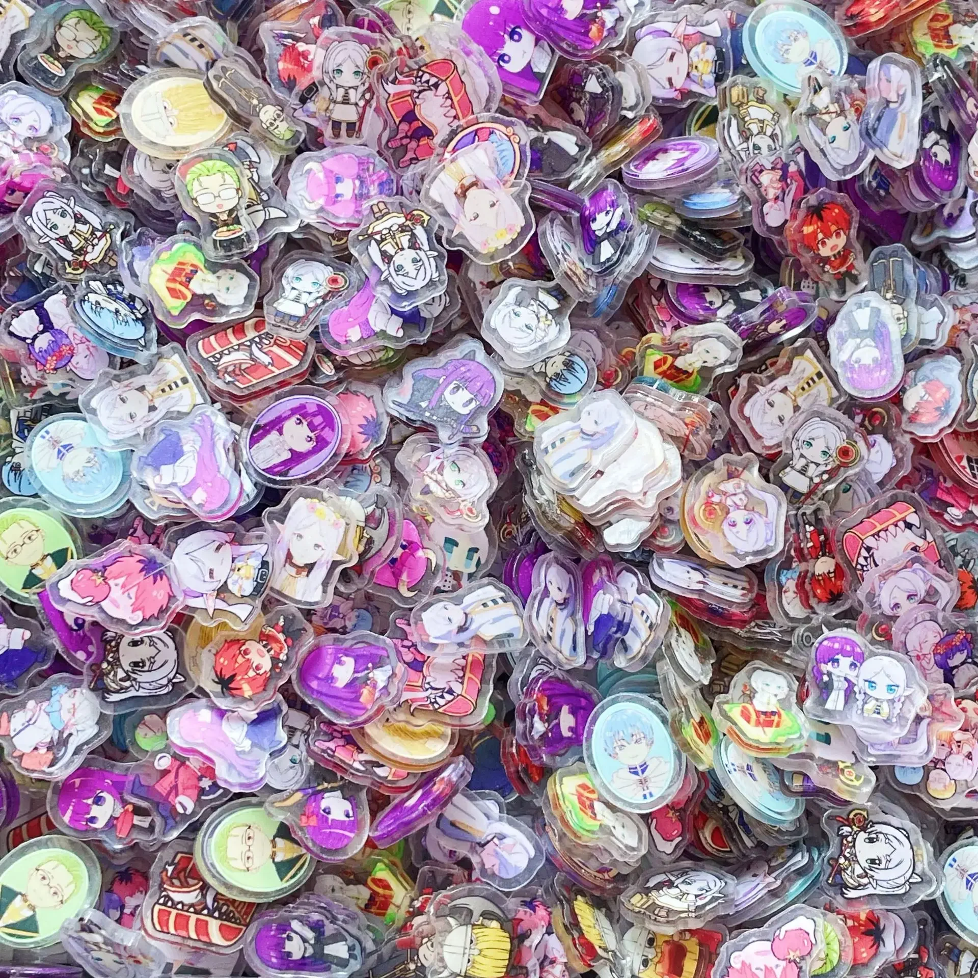 41 Stile 2cm 100-500g Anime-Serien Jujutsu Kaisen ONE PIECE Sailor Moon DIY Acryl-Zubehör Schlüsselanhänger PP-Clip Patch – Detail 34