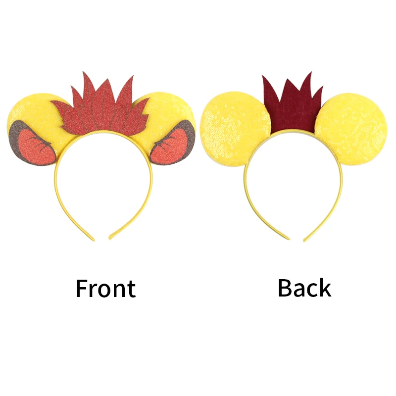 Cute 3.3'' Sequin Mouse Ears Headband Boys Hairband Women Festival Party Head Wear Decoration Girls Kids DIY Hair Accessories