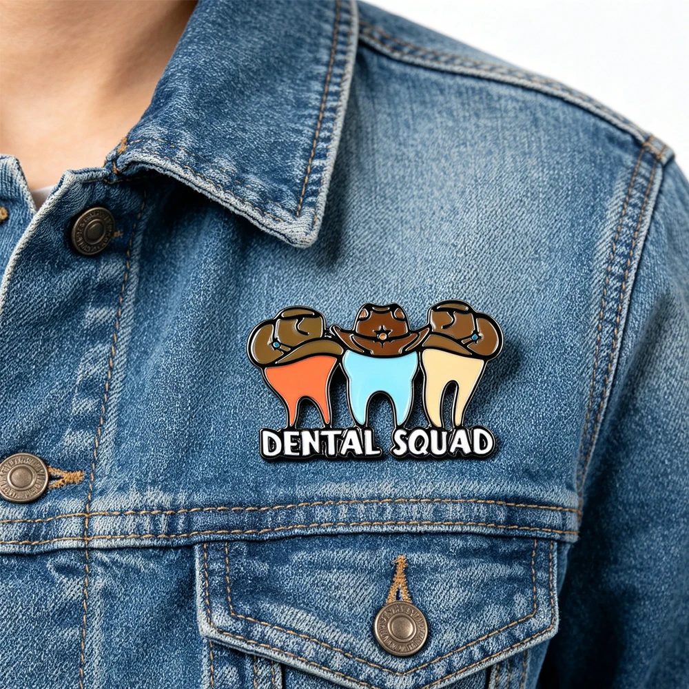 Catuni Funny Dental Enamel Pin Set  Teeth Anatomy  