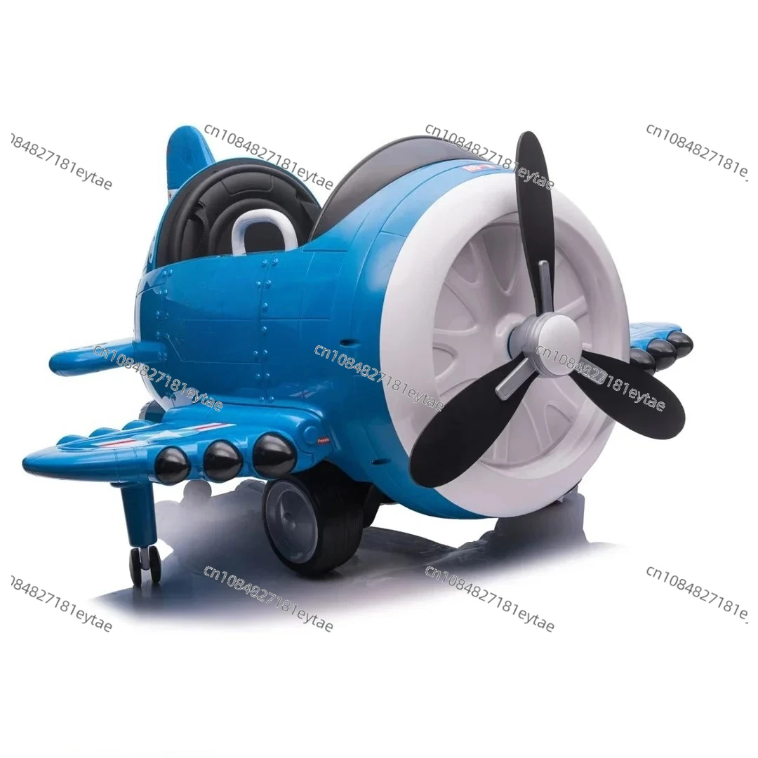 Kids Electric Ride On Car Airplane Model Remote Control Toy with Music Seat Children Electric Vehicle Plane Play