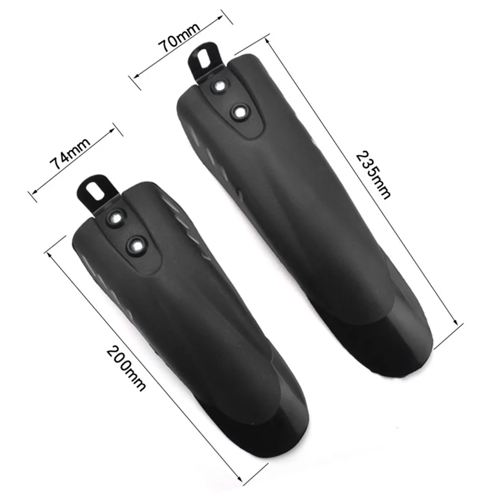 2Pcs Front Rear Set Bike Mudguards Black Easy to install Adjustable Bicycle Mudguards Rainproof for 12/14/16/18/20 inch Bikes view 3