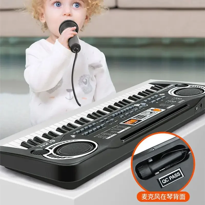 61-key Children's Electronic Piano Keyboard Children's Educational Toy Musical Instrument Electronic Keyboard with Microphone