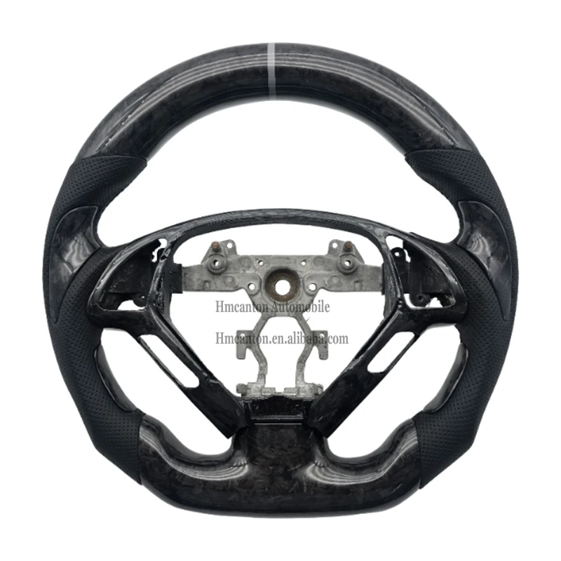 

Горячий новый продукт, перфорированный кожаный руль из кованого углеродного волокна для рулевого колеса Infiniti G27 G37