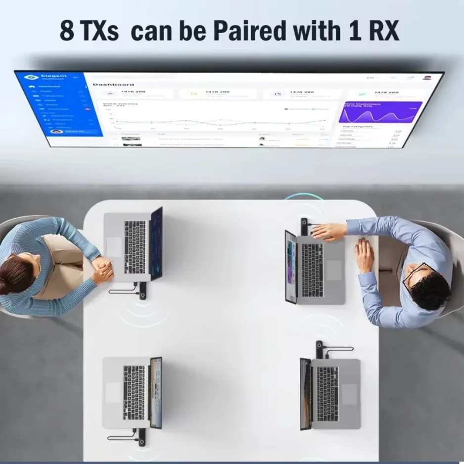 50M Wireless Transmission Video Transmitter and Receiver HDMI Extender Display Adapter Cable Screen Mirror for Camera PC To TV