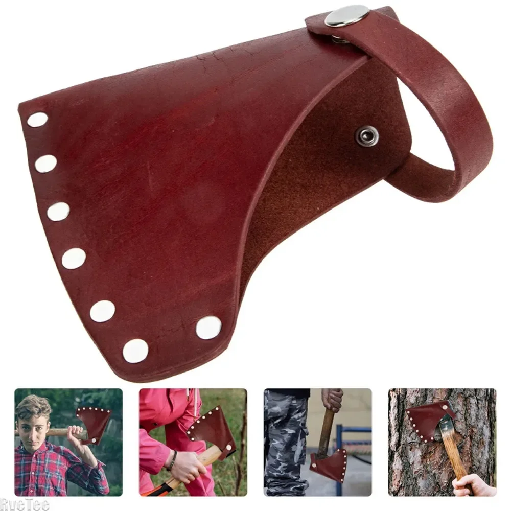 Leather Hatchet Sheath Axe Sheath Cover Protector Tool Leather Head Sheath Protect Cover for A613 600g Axe