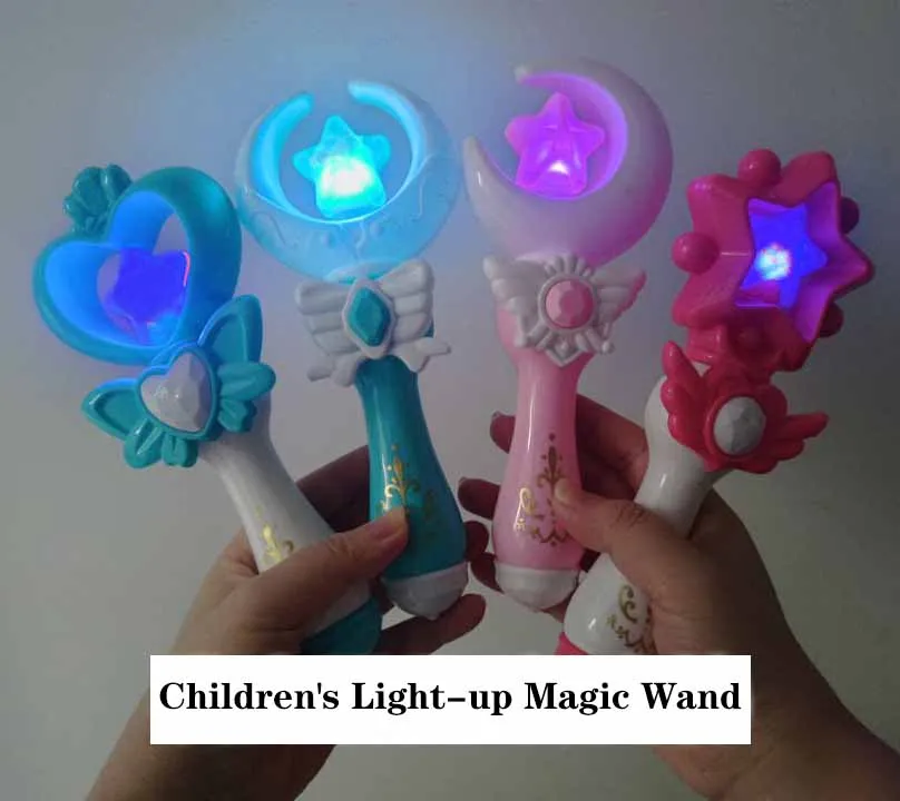 Children Light-emitting Toys Girls Play House Toys Cute Girl Princess Magic Wand With Lights Music Fairy Wand Birthday Gifts