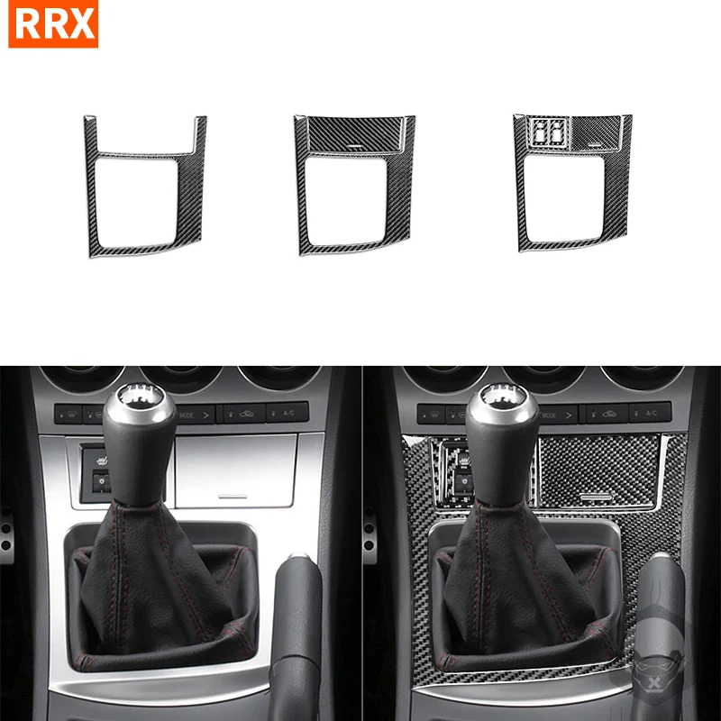 

Для Mazda 3 Axela 2010 2011 2012 2013 Mazdaspeed 3 ручное управление ручка переключения передач Панель углеродное волокно стикер автомобильные аксессуары