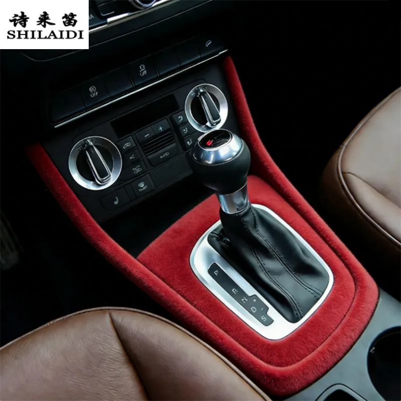 

Накладка из замши для Audi Q3 8U 2013-2018 на панель переключения передач, подстаканник, подлокотник, аксессуары для стайлинга автомобиля, наклейка, для праворульных авто (RHD)