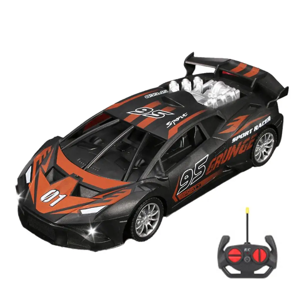 Four-way Remote Control Car Racing Electric High-speed Car Toys Remote Boy Car Control Car Birthday Toy Children\'s Gift I7S1