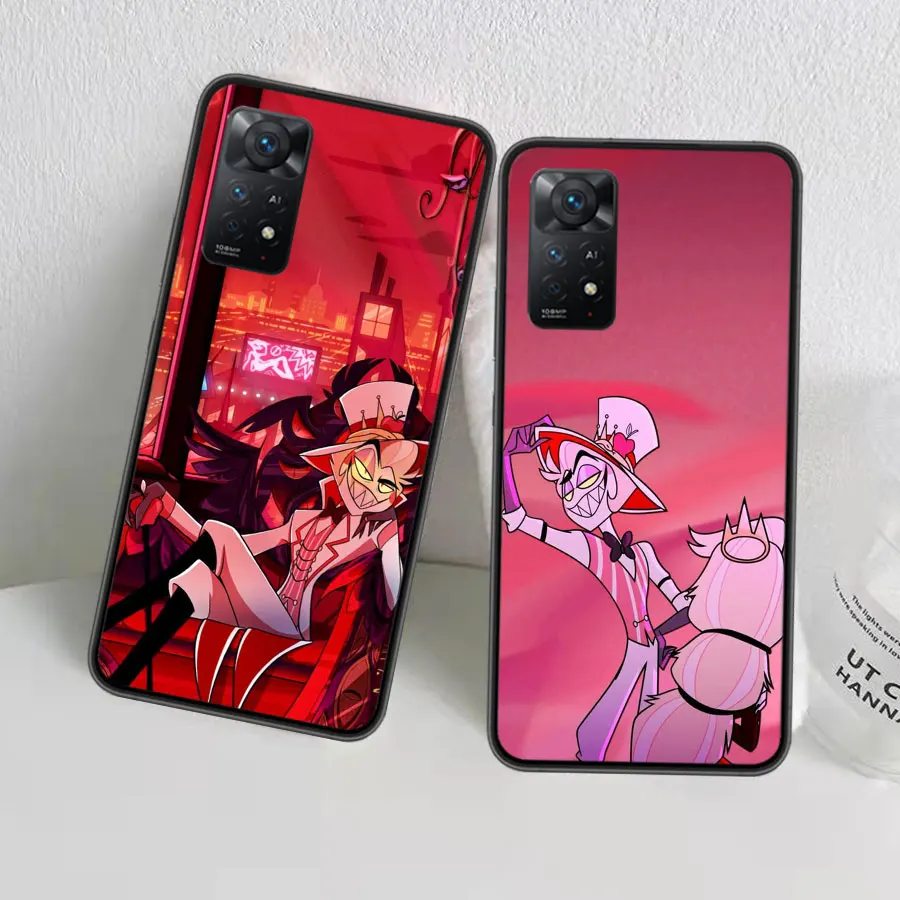 H-Hazbin Angel Dust Hotel Phone Case For Redmi Note 13 14 Pro 5G Plus 12 12C 10 10A 10C 9 9A 9C 9T 8 8A 7 7A K60 K70 K40 Pro Xia