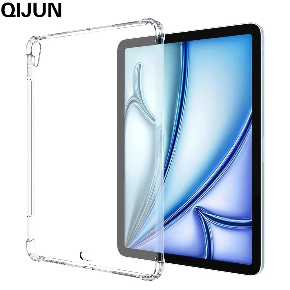 

Transparent Case for iPad Air 11 13 2024 Case Silicone Soft Tpu Airbag Cover Shockproof Funda for iPad Pro 11 13 2024 TPU Case