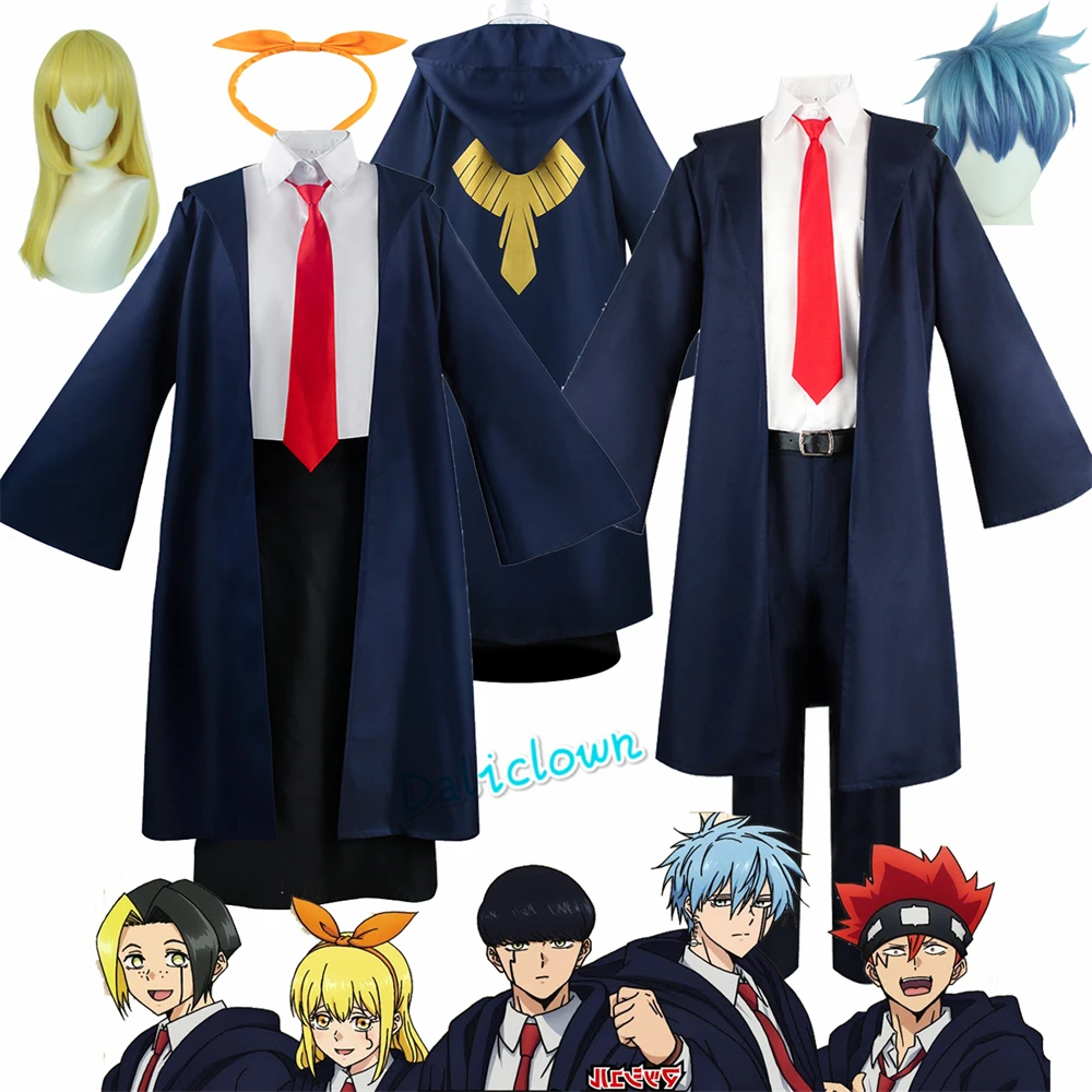 Disfraz de Anime Mashle para hombre y mujer, traje de Cosplay de Mashle, Lemon, Varita, Abel Lance, capa de músculos mágicos, Cloack, uniforme