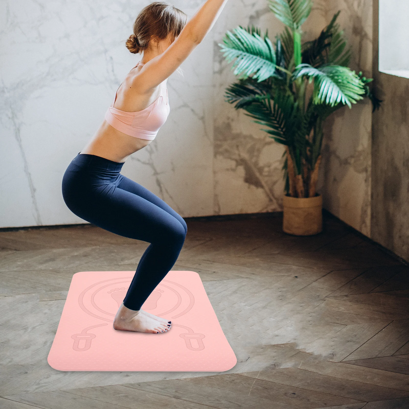 

Non-Slip Jump Household Multi-Function Sports Workout Portable Fitness Mat For Yoga Pilates Multi-Function Shock-Absorbing Mat