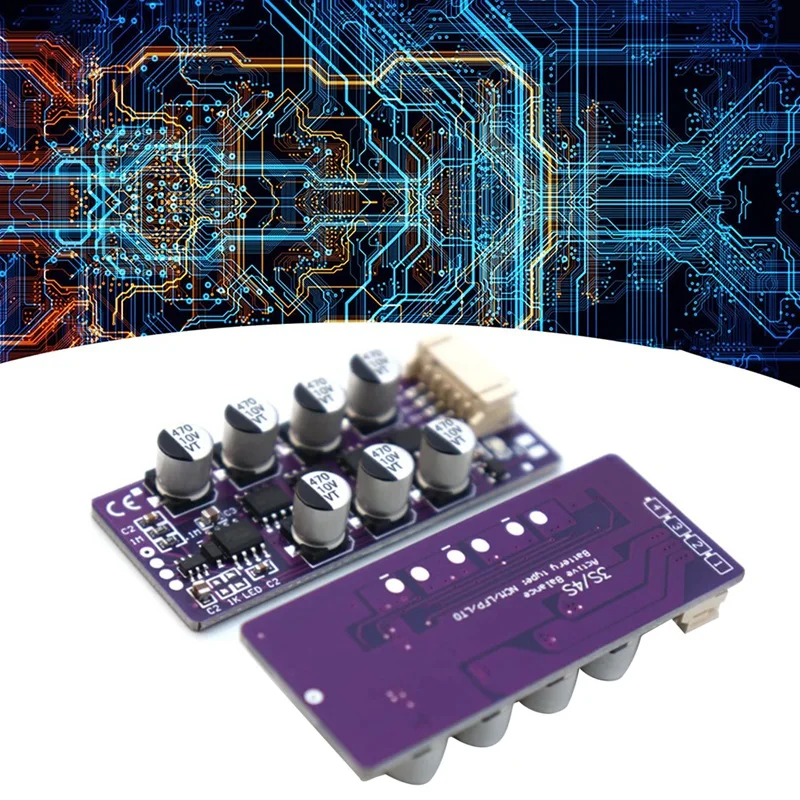 3S-4S 1.2A Li-Ion Lifepo4 Battery Capacitive Equalizer Board 18650 Battery Equalizer Energy Transfer Capacitor BMS Board