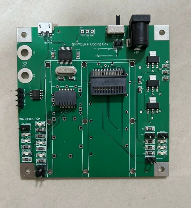 SFP coding board, continuous coding optical module reading and writing board, SFP28, QSFP28 optical module
