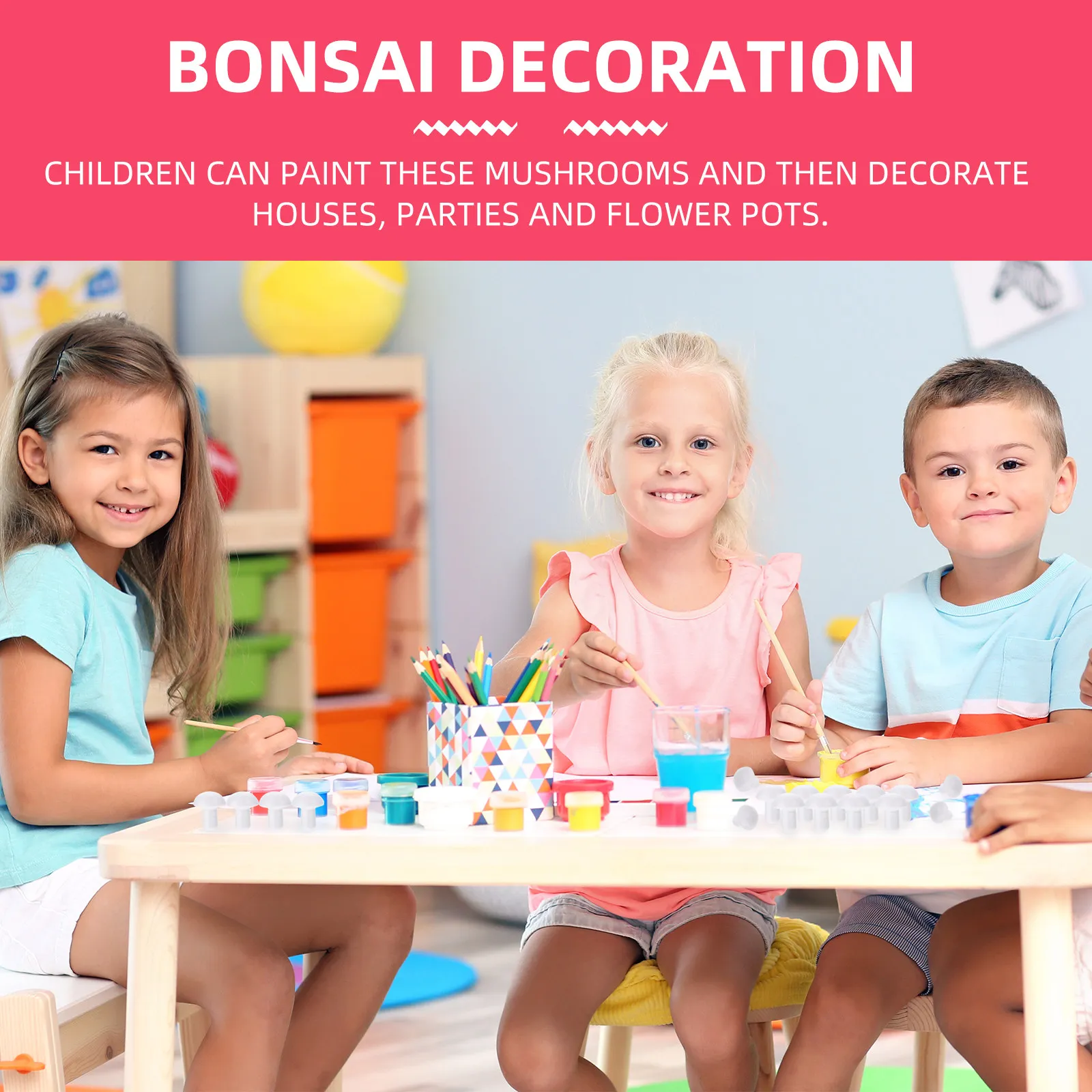 100個入りミニチュアフォーム製白いキノコ、盆栽やミニチュア - Bonsai Garden Miniature のレビューと価格
