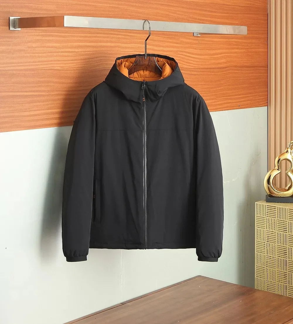 Faionable على الوجهين ارتداء الأبيض Du أسفل مقنعين Jaet الرجال معطف منتفخ بسيط Sle الخريف الشتاء جديد وصول Waterpro... #4