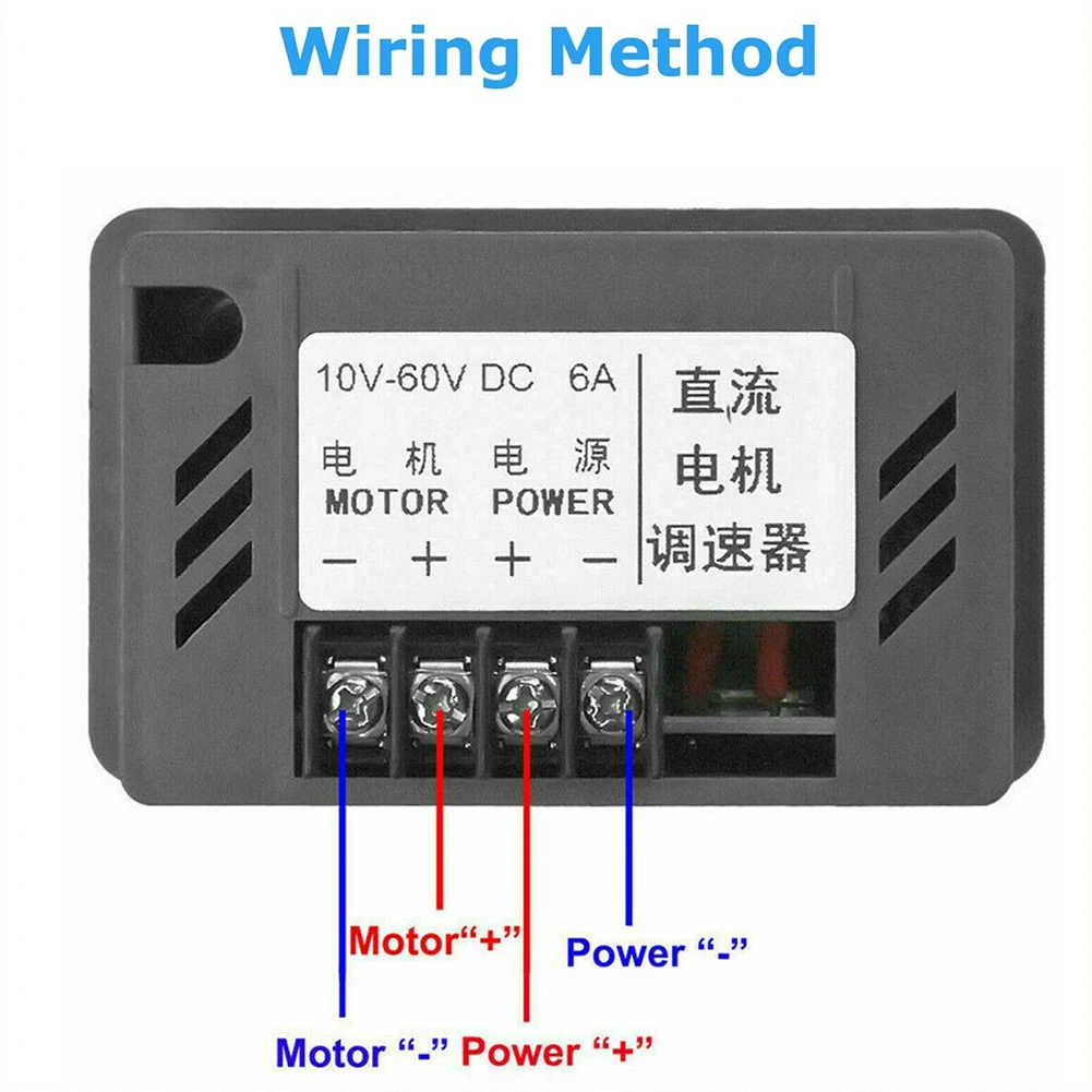 Brand New DC Motor Controller Speed Controller Reversible Switching Regulator Speed Adjustment DC 10-60V 6A PWM Good Performance