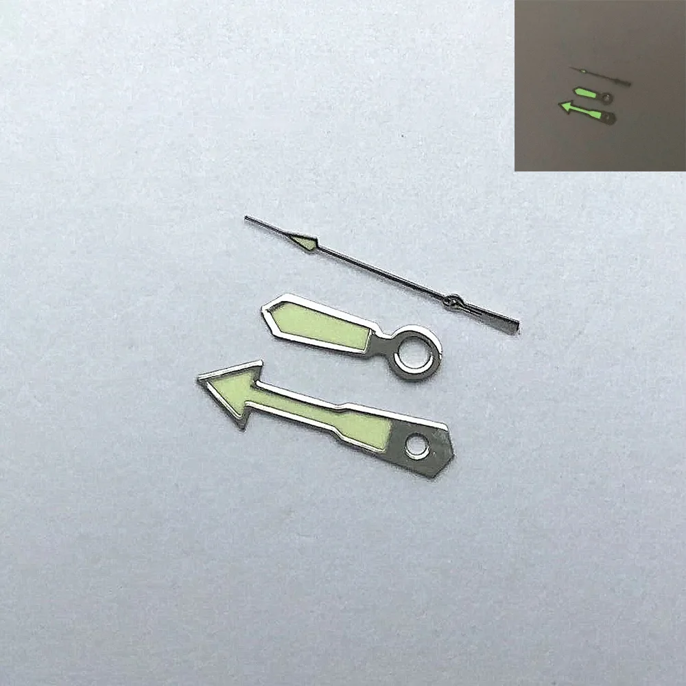 Accesorios para reloj, manecillas de horas, minutos y segundos con luminosas, adecuadas para piezas de reparación de relojes con movimiento 8200, agujas para reloj